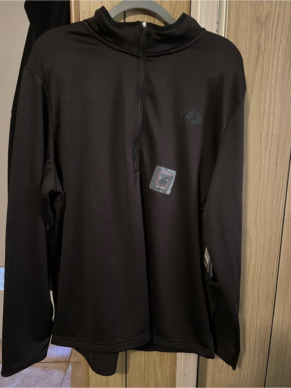 (NEW WITH TAG) Mossy Oak Black Quarter Zip Pullover Men’s 2XL
